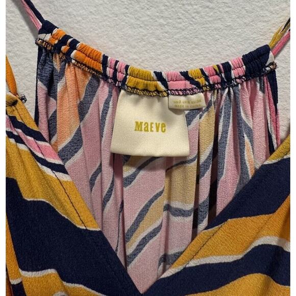 Maeve Size 2 Finley Wide Leg Colorful Bright Boho Jumpsuit Anthropologie READ - Picture 4 of 12